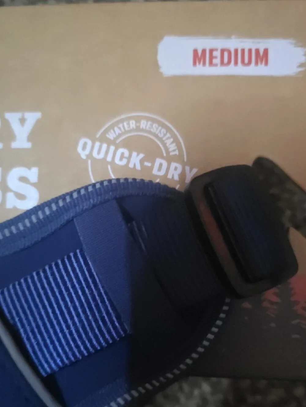 Arcadia Quick-Dry Reflective Dog Harness in Navy Blue MEDIUM NWT